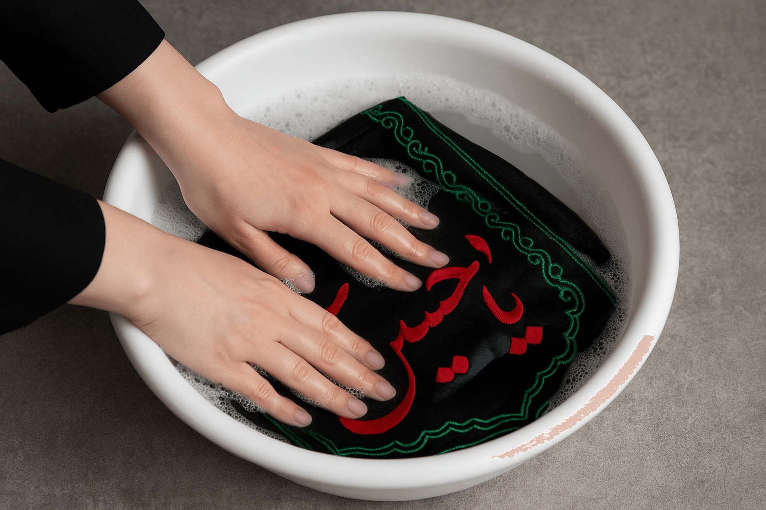 نحوه شستشوی پرچم و کتیبه