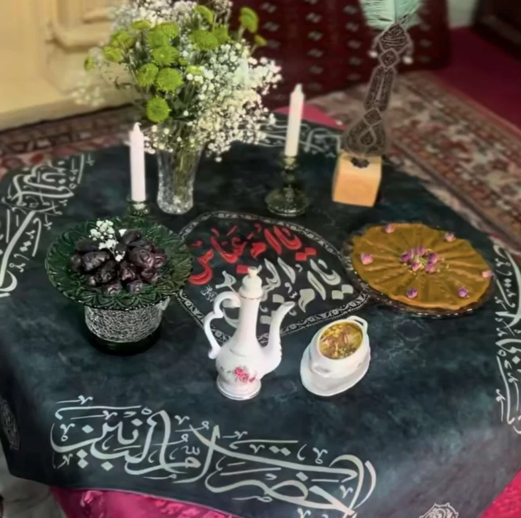 سفره ام البنین ساده؛ از نیت و آداب تا چیدمان 3 سفره امالبنین(س)