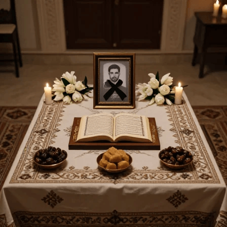 چیدمان میز مراسم ختم