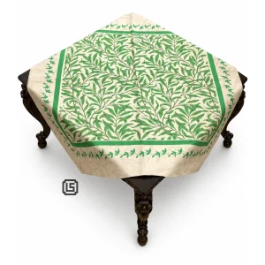 رومیزی مخمل سبز نور ولایت