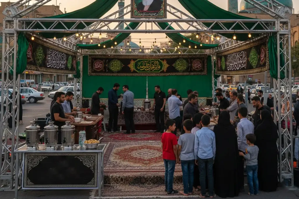 ایدههای دکور ایستگاه صلواتی محرم 2 دکور ایستگاه صلواتی محرم